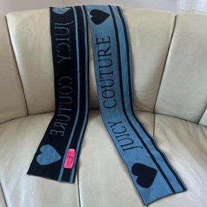 Juicy Couture Black and Blue knit scarf